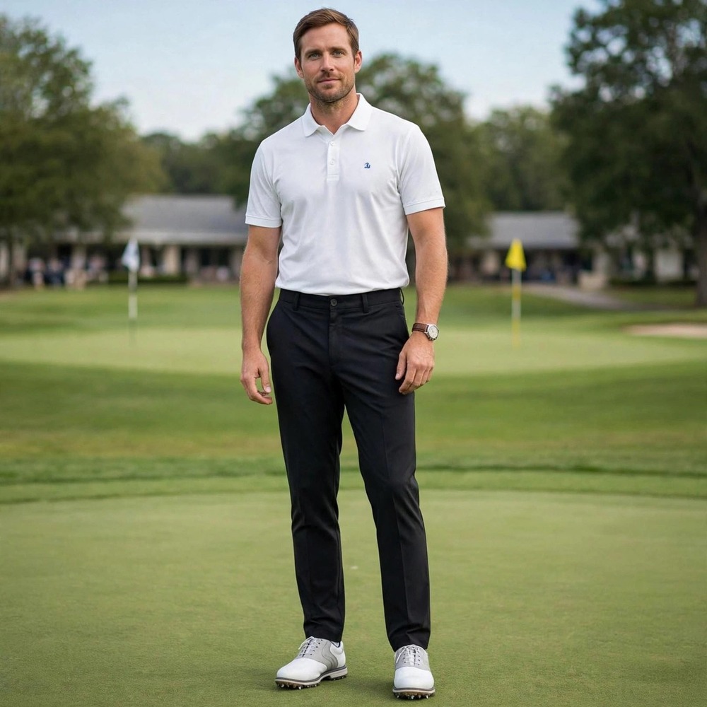 IZOD Golf Sophisticated Black Tapered Dress Pants
